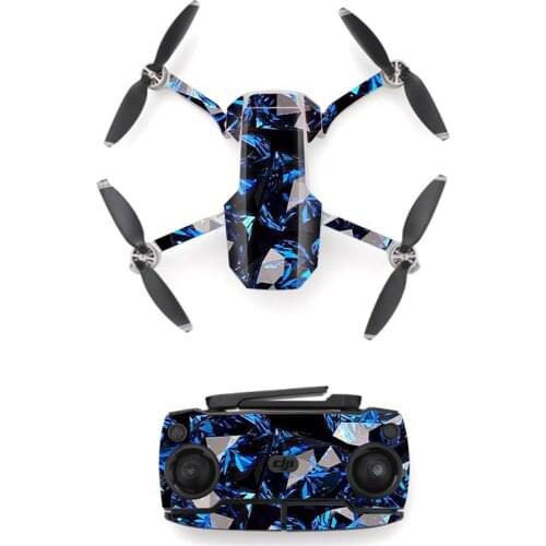 2 Styles Blue Diamond Style Skin Sticker for DJI Mavic Mini Drone And Remote Controller Decal Vinyl Skins Cover