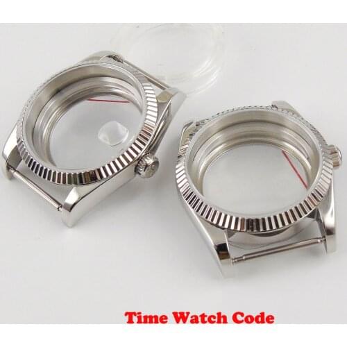 36mm Mens Watch Case Parts fit for Miyota 8215 8205 821A ETA 2836 sapphire glass Coin Bezel display caseback Parnis case