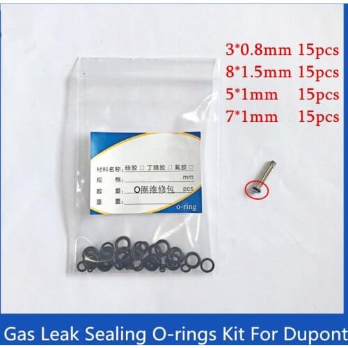 60pcs/Bag 4 Size Durable Avoid Gas Leak Volatilize Rubber Sealing O-Rings Kit For Dupont Lighter Repair Service Upgrade Gadgets