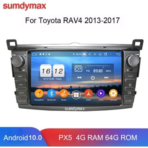 Car multimedia player for toyota RAV4 2013 2014 2015 2016 2017 with android 10 system TDA7851 Car audio stereo wifi USB
