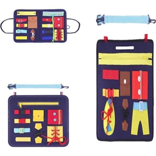 Kids Montessori Toy Early Educational Toys Baby Busy Board Sensory Develop Basic Life Skill For Toddlers Ntelligence Development