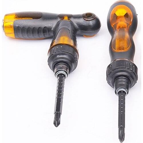 Dual Purpose Scalable Ratchet Screwdrivers Phillips and Slotted S2 Stell Screw Driver Screw-driving Tools