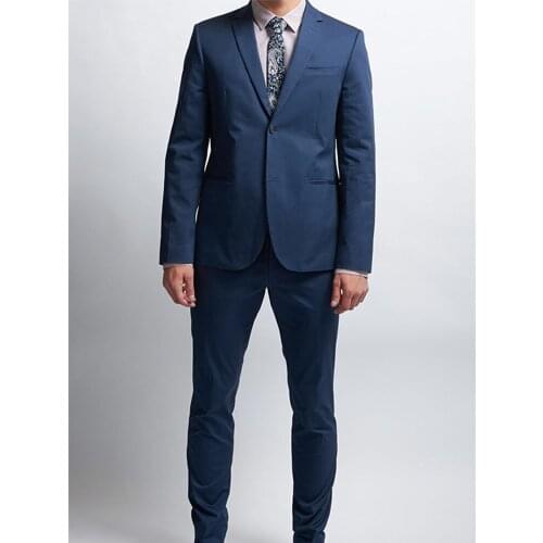 Custom Made Dark Blue Wedding Suits For Men, Bespoke Gray Mens Suits Wedding Groom,Tailor Made Dark Blue Men Suits With Pants