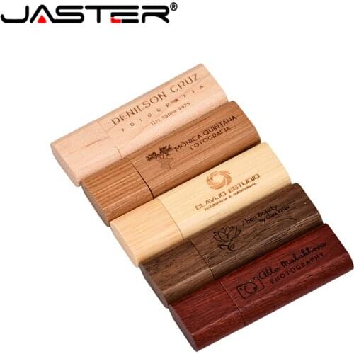 JASTER 5 colors custom made 64GB bamboo walnut wooden LOGO usb flash drive 4GB 8GB 16GB 32GBusb 2.0 photography best gift