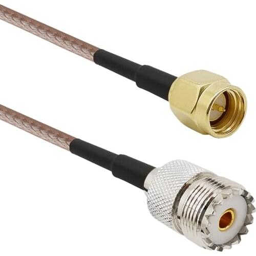 SMA Male to UHF SO-239 Female Connector Handheld Radio Antenna Cable RG316 Jumper Pigtail Extension Cable 10/15/20/30/50CM