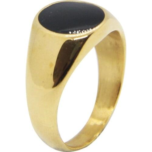 Support Dropship Golden Silver Color Unisex Ring 316L Stainless Steel Jewelry Size 7-12 Gilrs Ring