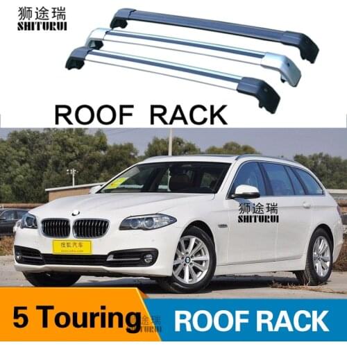 2Pcs Roof bars For BMW 5-Series Touring wagon 5-dr Estate F11 2011-2017 Aluminum Alloy Side Bars Cross Rails Roof Rack Luggage