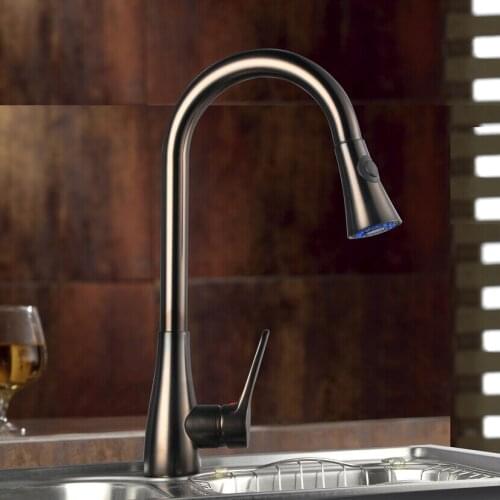 Oil rubbed bronze pull out kitchen spray faucet mixer tap New Single hole new