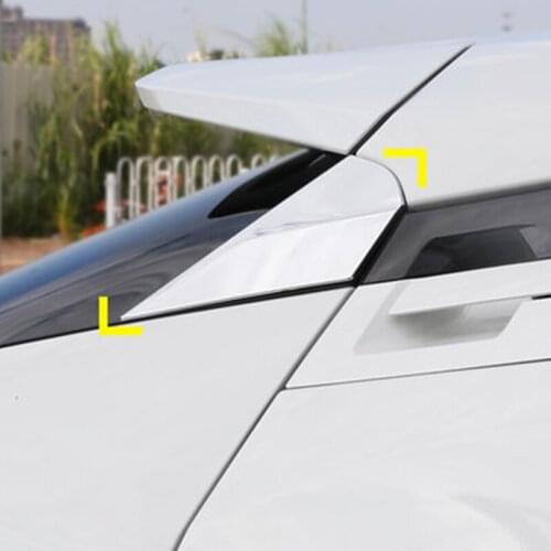 My Good Car Car Rear Side Window Triangle Cover ABS Chrome Car Rear Tail Spoilers Wing Trim Sticker for Toyota C-HR 2016 - 2018
