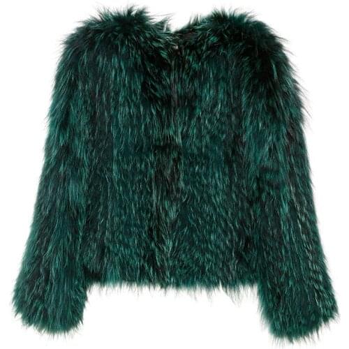 NEW Winter Imitation Fox Fur Jacket Overcoat Woman Long-Sleeved Short Section Was Thin Warm Parker Fur Coat Women Outerwear