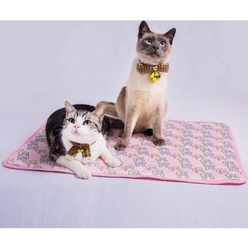 Summer Cooling Ice Dog Bed Mat For Puppy Cat Pet Cold Feeling Pads Dog Accessories S/M/L