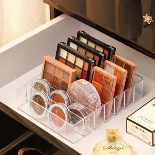 7 Grid Eyeshadow Palette Organizer Makeup Powder-cake Lipstick Showcase Make Up Display Stand Drawer Cosmetics Tool Storage Tray