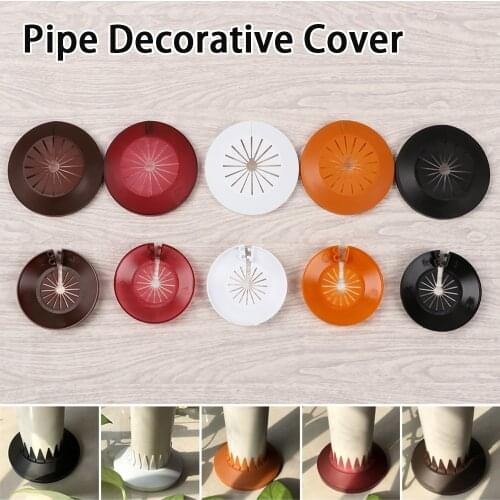 1pc Plastic Wall Hole Duct Cover Shower Faucet Angle Valve Pipe Plug Decoration Cover Snap-on Plate Kitchen Faucet Accessories
