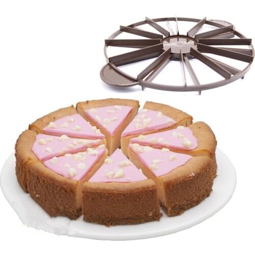 Practical round Cake Pie Slicer 10/12 cake dividers Sheet Guide Cutter Server Bread Slice Knife baking accessories