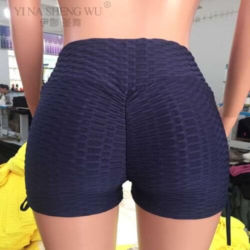 Sexy Bubble Hip Womens Yoga Shorts Sports High Waist Athletic Gym Workout Fitness Yoga Leggings Athletic Breathable Shorts New