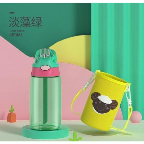 School Water Bottles For Kids Drinking Bottle Water Baby Kids Children Bottle With Straw 480ml Sale Items