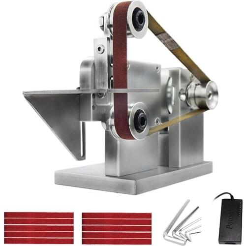 Grinding Polishing Machine Forward Reverse Turning Belt Machine Belt Wheel DIY Sand Belt Machine Stainless Steel Aluminum Metal