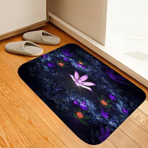 Modern Home Welcome Mats Microfiber Door Mat Anti Slip Hallway Balcony Doormat Floral Pattern Printed Absorbent Doormat Washable