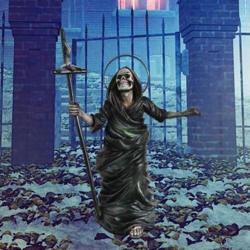 Halloween Demon Figurine Halloween Skull Statue Satan Follower Sculpture Halloween Decor Home Decor Horror Devil Ornament