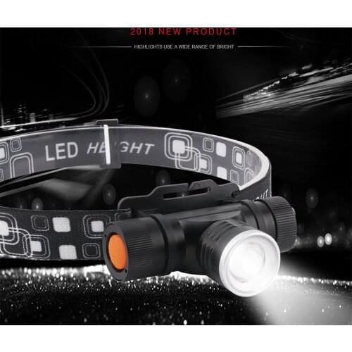 1200 lumens Led Headlamp XML-T6 ZOOM Headlight Waterproof Head Flash Lamp Camp Hike Fishing Light+18650+USB Charger