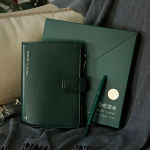 Fine high quality Fabric Notebook Meeting record New recruit Office planner Monthly weekly Multifunctional page Give Gift pack