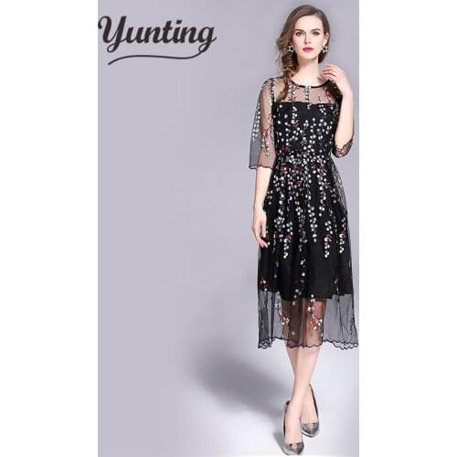 Летние платья с рукавами Yunting China At AliExpress