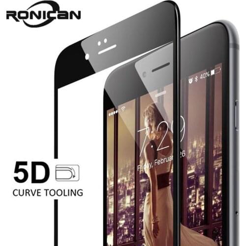 5D Full Cover Tempered Glass For iPhone 11 12 Pro Max X XR XS Max Screen Protector Film Curved Edge for iPhone 6 6s 7 8 Plus