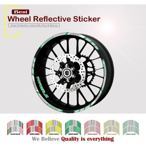 12 Strips Stickers Motorcycle Decals Reflective Waterproof Wheel Decals For Ducati Panigale 899 950 959 1299 1199 S R G V4 KN