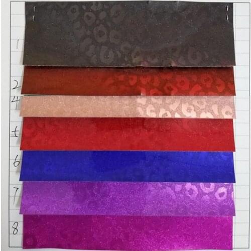137cm*90cm glitter TPU artificial vinyl artificial leather fabric TPU leopard bag handbag leather material