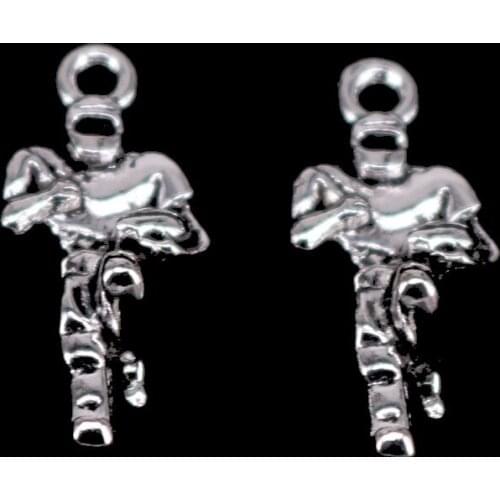 15pcs Rugby player Charms Antique Silver Color Pendants DIY Necklace Crafts Making Findings Handmade Tibetan Jewelry 10X24MM