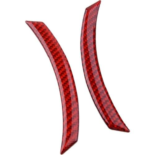 2Pcs/Set Carbon Fiber Red Car Front Dashboard Air Condition Frame Trim Fit For Nissan 350Z 2003 2004 2005 2006 2007 2008 2009