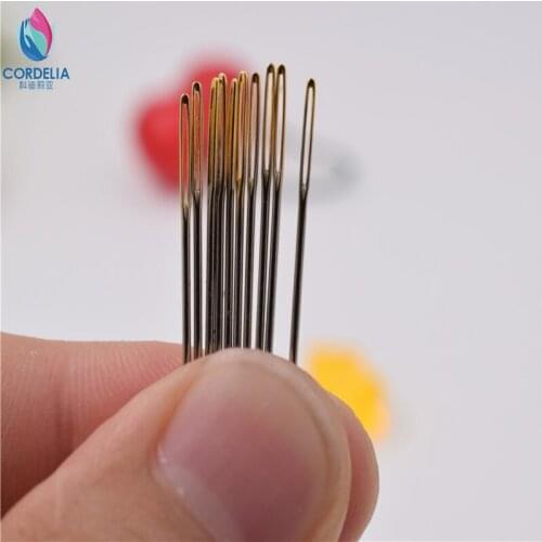 2016 china latest products high quality steel made cross stitch pin 3.7cm long for embroidery with golden tail needle as tool 5