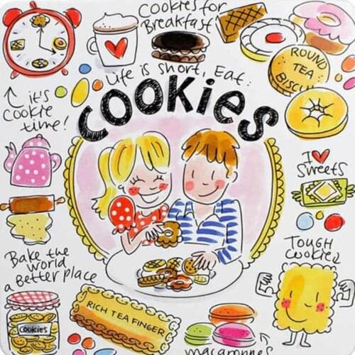 5D DIY Diamond Embroidery Cartoon Cookies Diamond Painting Blond Amsterdam Square Cross Stitch Rhinestone Art Mosaic Home Decor