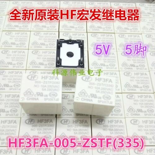 5pcs Genuine HF3FA 005-ZSTF 5V 5VDC 10A 5 feet