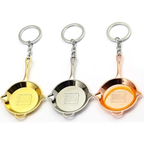 XS New Playerunknowns Battlegrounds Keychain PUBG Zinc Alloy Small Pan Key Chain Ring Holder Portachiavi Porte Clef Men Jewelry