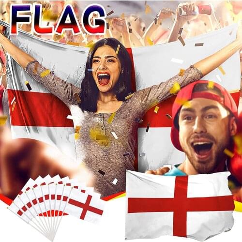 Hand Crank England Flag No 8 14*21cm England Flag Durable And Fade Resistant Competition Celebration Atmosphere Decoration #P2