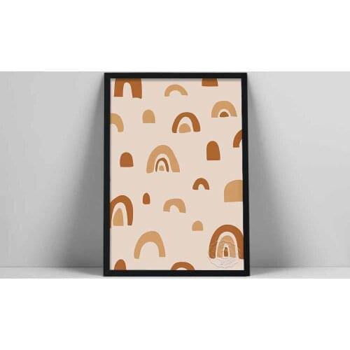 Boho Arcs Art Print | Modern Bohemian Wall Art | Neutral Rainbows Poster | Printable Nursery Art | Earth Tone Print | Simplprin