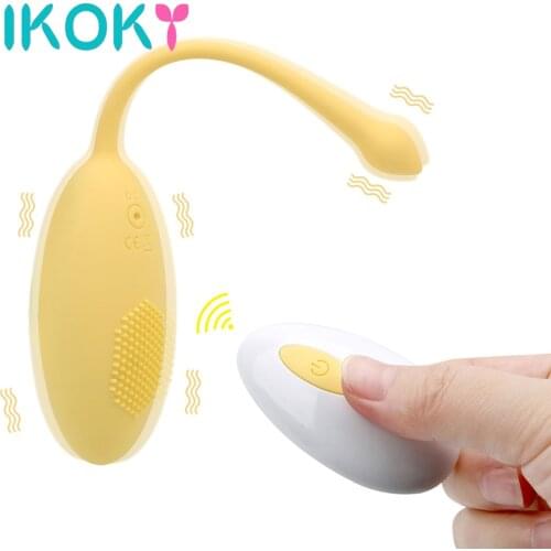 IKOKY Panties Vibrating Egg Wearable Dildo Vibrator G-spot Clitoris Stimulator Wireless Remote 12 Speed Sex Toys for Women