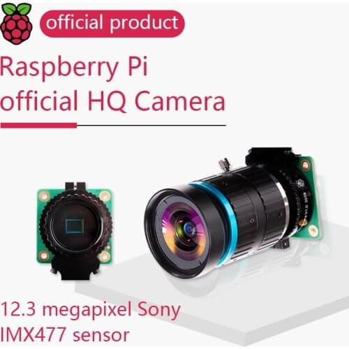 Raspberry Pi High Quality Camera HQ Camera 12.3MP Sony IMX477 with adjustable back focus and support for C- and CS-mount lenses