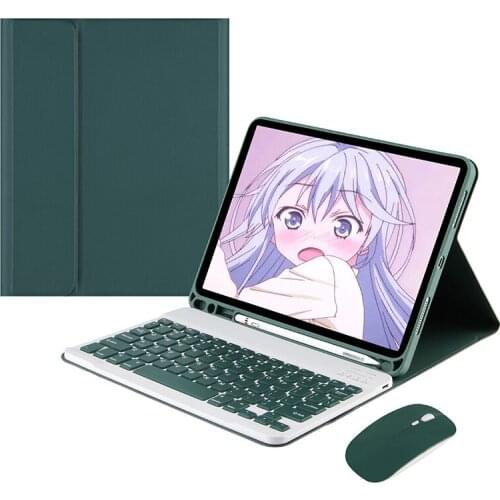 Air 4 Keyboard Case Leather Case with Pencil Slot for iPad 10.2 Pro 11 Air 10.5 2019 Pro 10.5 9.7 2017 2018 Air 1 Air 2 +Mouse