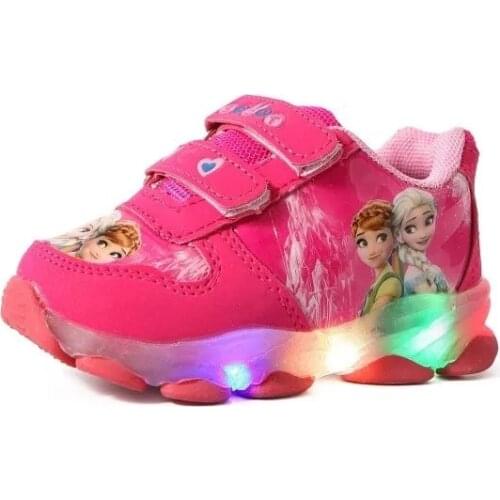 Princess frozen 2 snow girls Sneaker Spring Autumn cartoon elsa Anna princess school student Casual Shoes Europe size 21-30