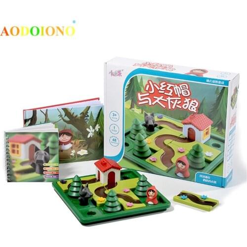 Little Red Riding Hood Smart IQ Challenge Board Games Puzzle Toys for Children With English Solution Speelgoed Brinquedo
