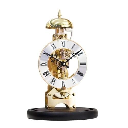 Nordic Mechanical Antique Table Clock Decoration Living Room TableMetal Gear Gold Fine Copper Time Telling Seat Desk Clock Gift