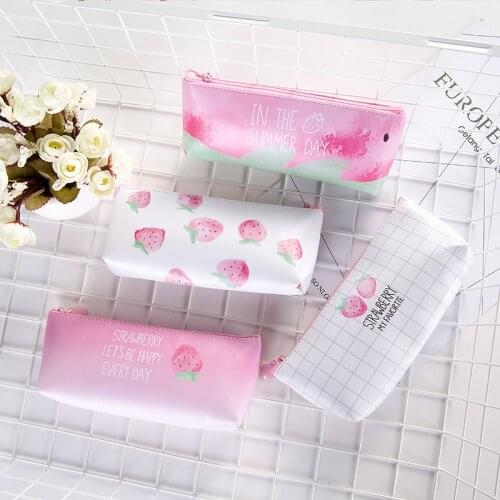 School Supplies Cute Pencil Case Bag Partysu Storage Bag Buggy Bags Lovely Stationery Strawberry Koreyoshi Pencil Bag Girl Gift