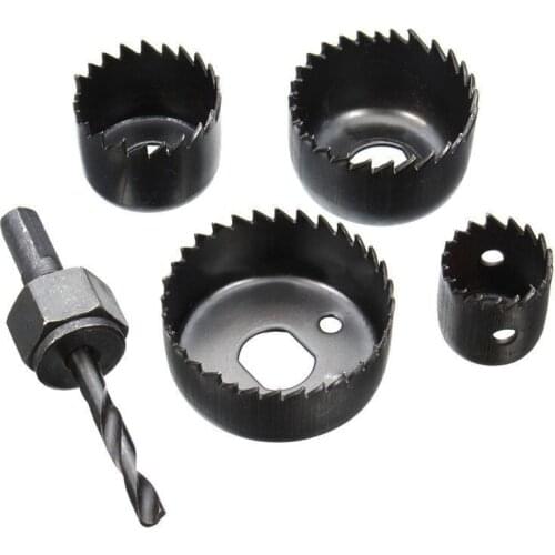 New 5Pcs/Set Carbon Steel Hole Saw Set Drill Bit Cutting Cutter Round Circular 30/38/44/54mm