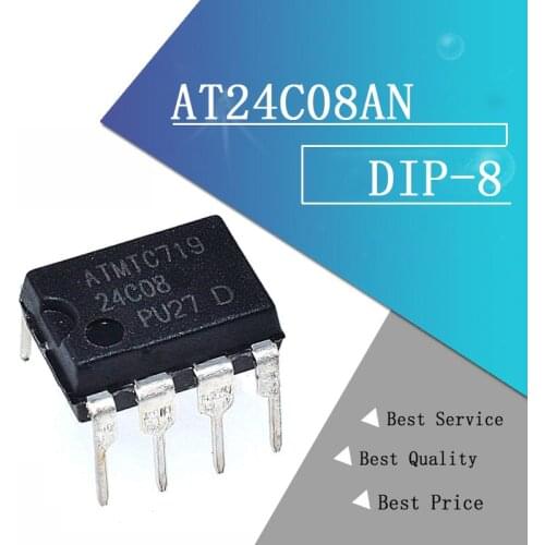 10PCS 24C08 AT24C08 DIP8 AT24C08A AT24C08AN DIP-8 New and Original IC Chipset