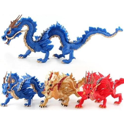 Original Simulation Chinese Dragon PVC Lifelike Figurines Educational Toy Birthday Gift Collection Three-dimensional Model