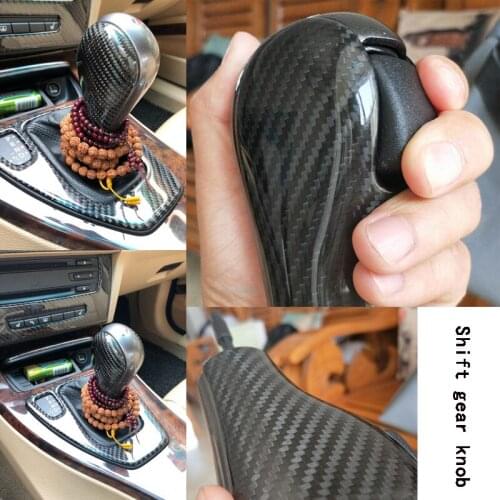 M-Style Gun color Carbon fiber Auto Shift gear knob Fit For BMW E39 E46 E60