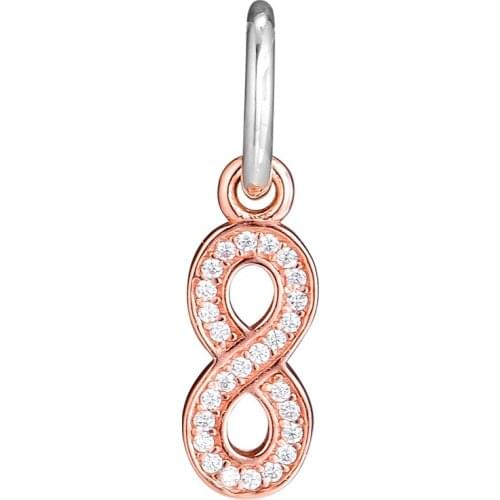 CKK Symbol of Infinity Charm Bead Charms Fit Original Bracelets sterling silver jewelry women DIY Beads for Jewelry Making