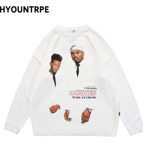 Mens Oversize Sweater Casual O-neck Knitted Tops Unisex Autumn Winter New Fashion Men Warm Hip Hop Loose Streetwear Sweaters